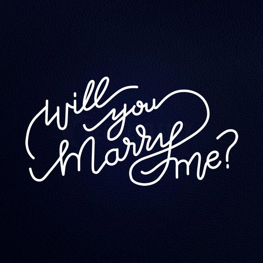 Will You Marry Me 20" x 37" LED Neon Sign