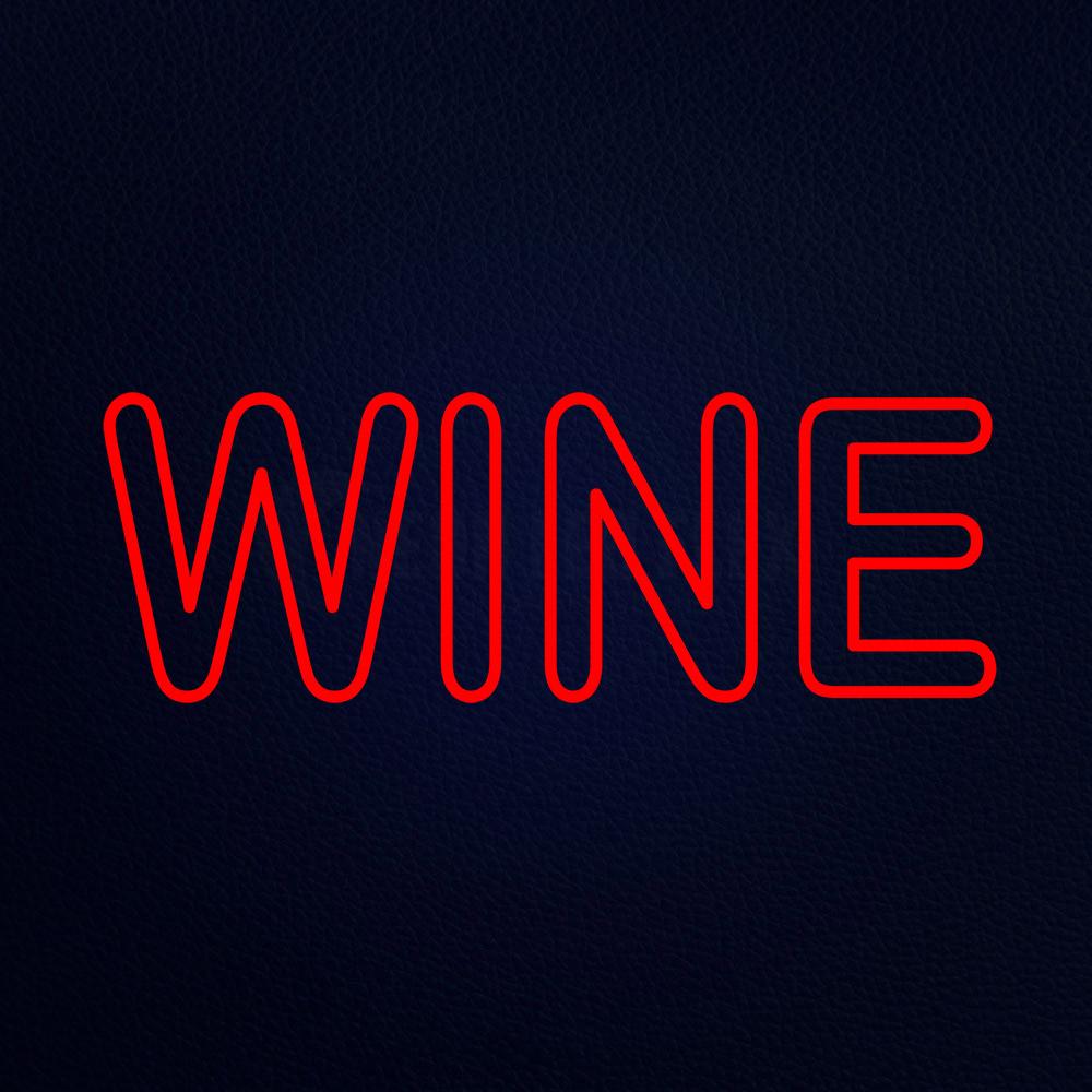 Wine 13" x 32" LED Neon Sign