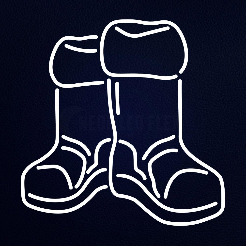 Winter Boots 24" x 24" LED Neon Sign