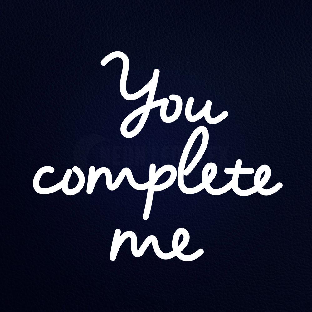You Complete Me 18" x 16" LED Neon Sign