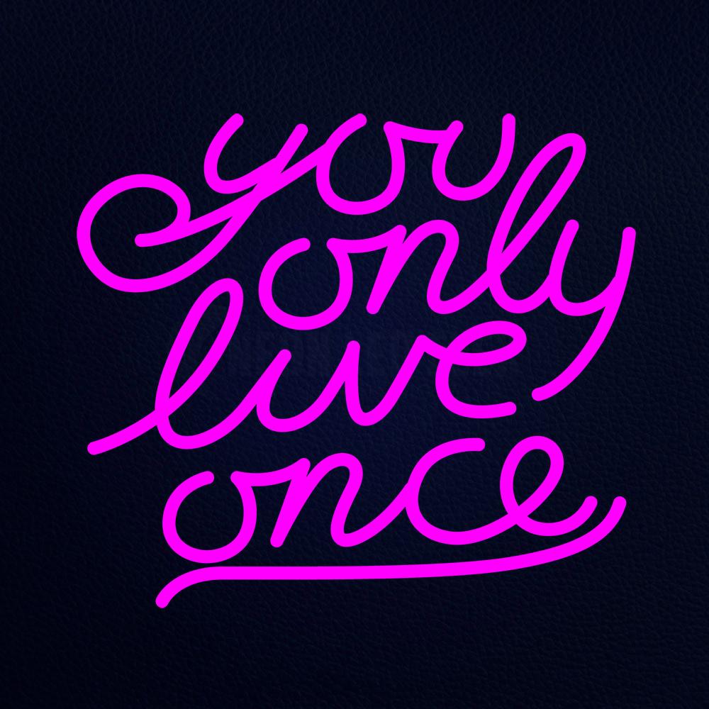 You Only Live Once 19" x 17" LED Neon Sign